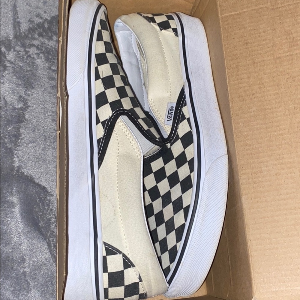 Black and white checkered vans